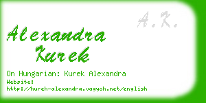 alexandra kurek business card